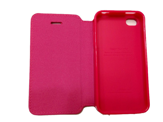 de boa qualidade Da caixa de couro do telefone celular do plutônio plástico macio vermelho para o iPhone 5s/iPhone 5c de vendas