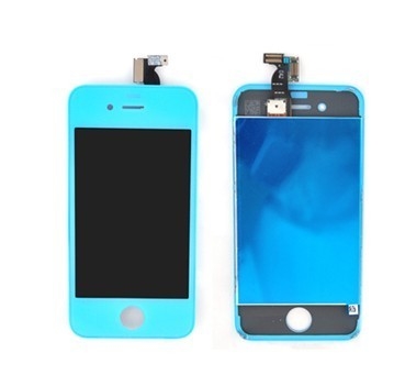 de boa qualidade Jogo da conversão das peças do OEM de Iphone 4 para do telemóvel do LCD do toque as peças de reparo azuis da capa assemly de vendas