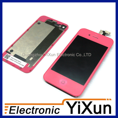 de boa qualidade LCD com cor-de-rosa dos jogos da recolocação do conjunto do digitador para IPhone 4 peças do OEM de vendas