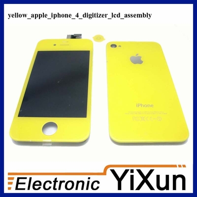 de boa qualidade LCD com os jogos IPhone amarelo da recolocação do conjunto do digitador 4 peças do OEM de vendas