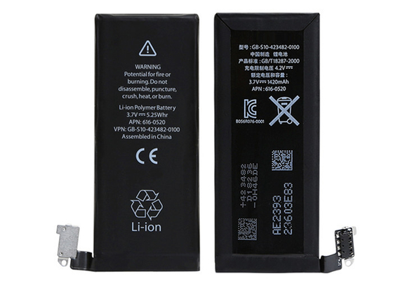 de boa qualidade bateria interna da substituição do iPhone de 1420mAh 3.7V para o iPhone de Apple 4 4G de vendas