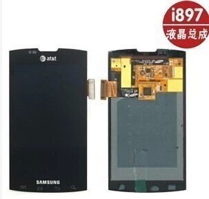 de boa qualidade Tela do Lcd do preto do digitador do telemóvel de telas do telefone móvel de Samsung I897 LCD de vendas