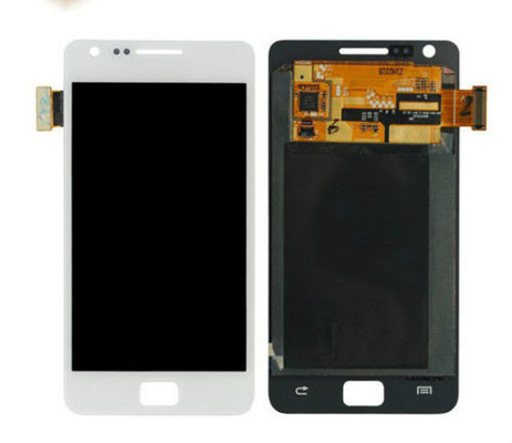 de boa qualidade 4,3 polegadas de painel LCD de Samsung para S2 I9100 LCD com branco do digitador de vendas